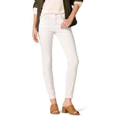 Image of Amazon Essentials Women's Mid-Rise Stretchy Skinny Jeans - Discontinued Colours, White, 14 Short