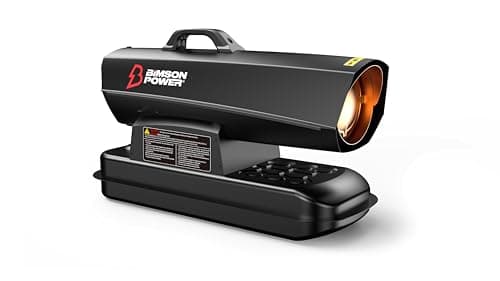 Image of Bimson Power 20kW Diesel Space Heater, 70,000 BTU Kerosene Industrial Heater, Portable Electric Blow Heater Alternative for Garage, Workshop, Shed, Greenhouse, Adjustable Thermostat, 3 Year Warranty