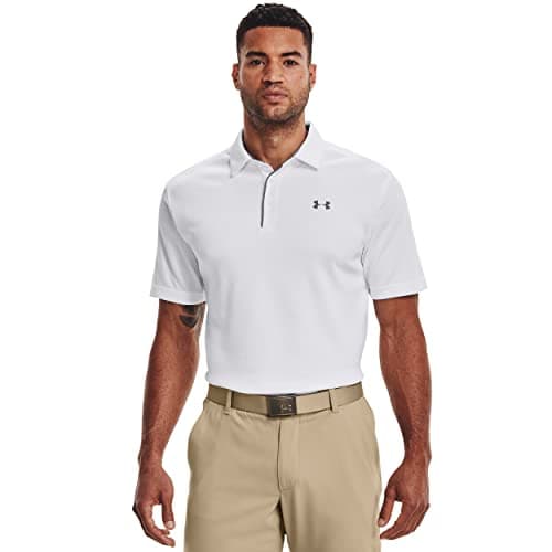 Image of Under Armour Men Tech, Lightweight and Breathable Polo T Shirt for Men, Comfortable Short Sleeve Polo Shirt