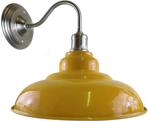Image of LEDSone Vintage Gooseneck Wall Light E27 Industrial Swan Neck Wall Sconce Metal Shade Indoor Lighting Fixture for Bedroom Hallway Kitchen Bar Loft Cafe Restaurant