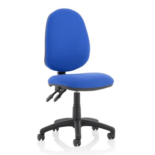 Image of Eclipse DE02BL II Lever Task Operator Chair Without Arms None Matching Bespoke Colour Blue Fabric