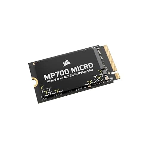 Image of Corsair MP700 MICRO 4TB PCIe 5.0 NVMe M.2 2242 SSD – Up to 9,400 MB/s Read, 8,100 MB/s Write – Gen5 Speed for Laptops & Mini PCs – Black