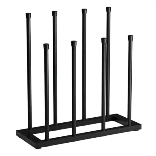 Image of upkpvid Black Steel Wellington Boot Rack with 8 Prongs, Holds 4 Pairs Adult and Children Wellies, Durable Metal Boot Stand for Hallway Porch Utility Room Indoor and Outdoor Use