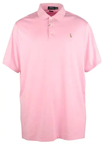 Image of Polo Ralph Lauren Men's Custom Slim Fit Iconic Mesh Polo, Summer 2019 Harbor Pink, XXL