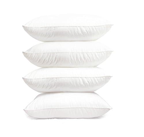 Image of Snuggledown Clusterdown Gentle Neck Support White Pillows Pack of 4 Pack Medium Support Designed for Back and Side Sleepers Bed Pillows