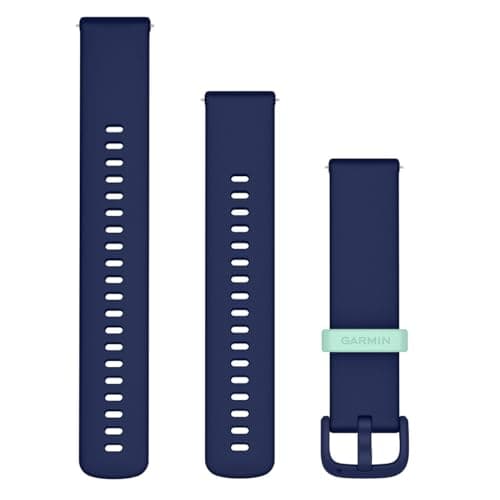 Image of Garmin Quick Release Bands (20mm), suitable for selected Forerunner-,Venu-, vívomove-,vívoactive and Approach smartwatch series, Original accessory, Silicone, Navy