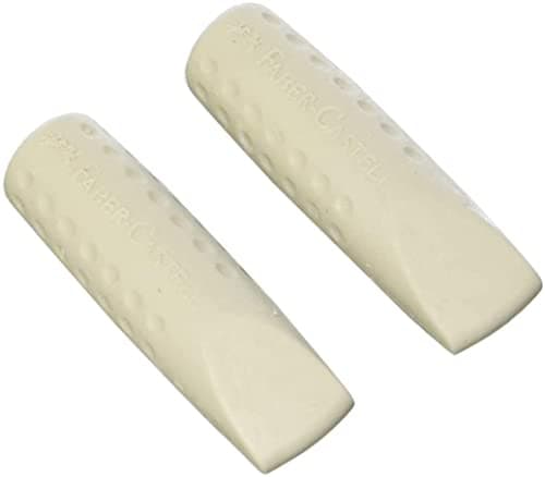 Image of Faber-Castell 187000 Rubber Grip 2001 Eraser Cover, 3 x 2 Pieces, Grey = 6 Pieces