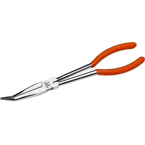 Image of Bahco 158-NB Snipe Nose Pliers with Extra Long Tips Bent at 35 Degree, Multi-Colour