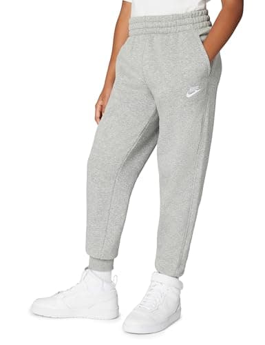 Image of NIKE FD3008-063 K NSW Club FLC JGGR LBR Pants Unisex DK Grey Heather/Base Grey/White Size L