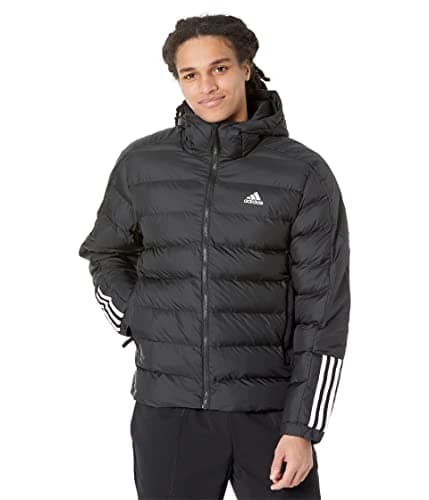 Image of adidas Men's Itavic 3-Stripes Midweight Hooded Jacket, Black, Large