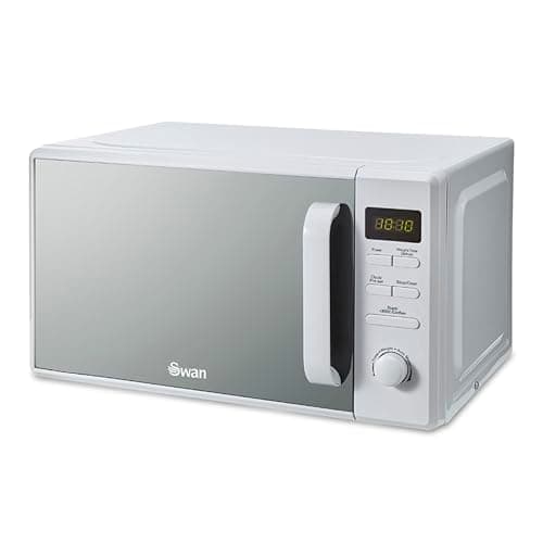 Image of Swan SM4421WHT Digital Microwave with 95-Minute Timer, 5 Power Levels, 20L, 800W, White