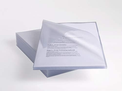 Image of Rexel Nyrex Premium A4 Anti-Slip Document Folder, Clear Embossed, Extra Strong 130mic, Cut Flush, L-Folder, Pack 25, 2102211