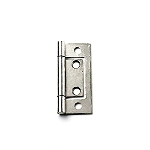 Image of Merriway BH03825 (2 Pcs) Bright Zinc Plated Flush Door Cupboard Hinge, 38 mm (1.1/2 inch) - Pack of 2 Pieces