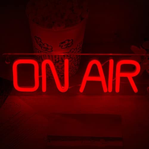 Image of Nuanchu on Air Sign USB Operated Neon Light up Air Sign Wall Hanging LED Signs for Office Shop Restaurant Bar Garage Storefront Wall Decor(Red)