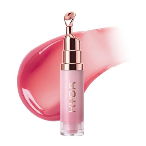 Image of KYDA Gloosy Lip Serum, Hydrating Lip Gloss Tinted Serum for Dry Lips, Plumping Moisturizing Lips Care with Polypeptides, Squalane, Press-type lipstick, 04
