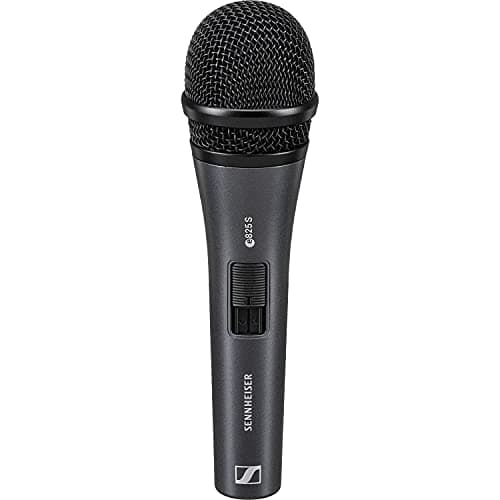 Image of Sennheiser e825-S Dynamic Cardioid General Purpose Microphone for Vocal & Instrument Miking | Rugged Metal Body | Silent ON/OFF Switch (004511)