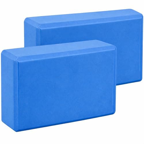 Image of 2Pcs Yoga Blocks – Anti-Slip Foam Gym Bricks for Pilates, Stretching & Fitness | Lightweight, Durable & Travel-Friendly Yoga Accessories for Exercise & Practice (Pair of blue, 23 x 15 x 7.5 cm)