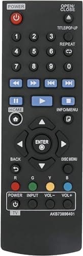 Image of Universal Replacement Remote Control for LG BP250 BP350 BP340 BP135 BP240 BP200 BP300 BP325W BP335W Blu-ray DVD Player