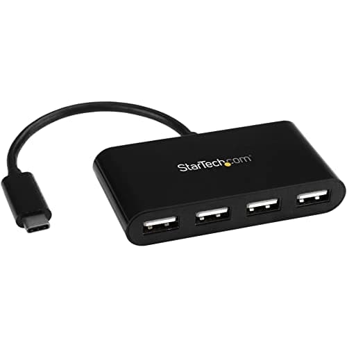 Image of StarTech.com 4-Port USB-C Hub - USB-C to 4x USB-A Hub Adapter - Mini USB 2.0 Hub - Bus-powered USB Type-C Port Expander (ST4200MINIC)