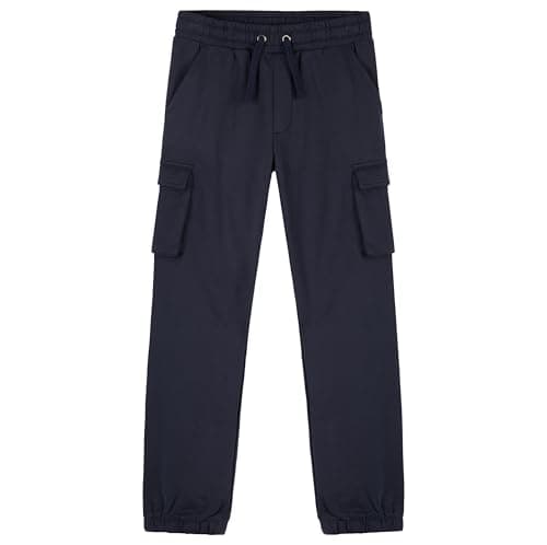 Image of CityComfort Boys Cargo Joggers with 4 Pockets Comfy Casual Stylish Sweatpants - Gifts for Him (Navy, 7-8 Years)