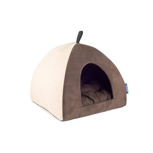 Image of Cat Bed Ancol Sleepy Paws Pyramid - Faux Suede