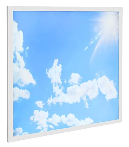 Image of Long Life Lamp Company 40w Blue Sky LED Ceiling Panel 600 x 600 Sun Cloud Scene Recessed Office Light with Transformer