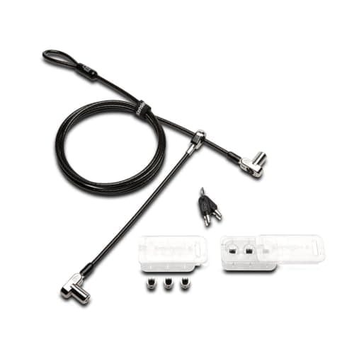 Image of Kensington Universal 3-in-1 Keyed Cable Lock - Twin Lockheads for Laptops & Other Devices (K63380WW),Black