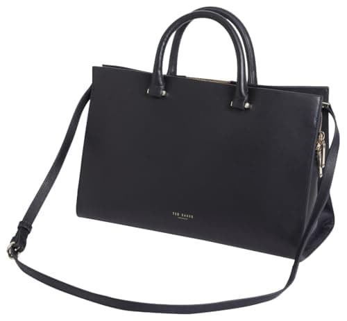 Image of Ted Baker London Bar Detail Extra Large Leather Tote, NAVY, One Size