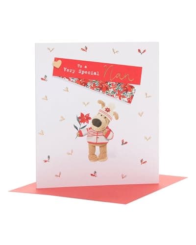 Image of Boofle Very Special Nan Poinsettia Christmas Greeting Card Cute Xmas Cards
