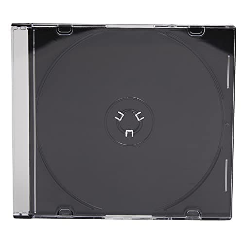 Image of 100 x Dragon Trading CD DVD Blu Ray Disc Cases,Slimline Jewel 5.2mm Cases for 1 Disc With Black Tray Hold 1 Disc Of Any Format(Pack of 100)