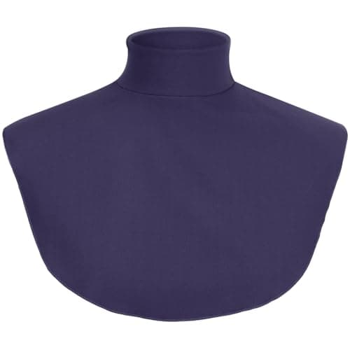 Image of Cutecrop Turtleneck Dickey Extra Large Fake Collar Detachable Dickey Collar Half Mock Turtleneck for Men Women, Navy Blue, Medium
