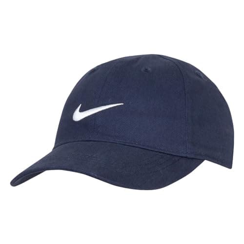 Image of NIKE Just Do It Sports Hat Adjustable Sun Cap 4-7 (Obsidian Navy Blue with White Swoosh)