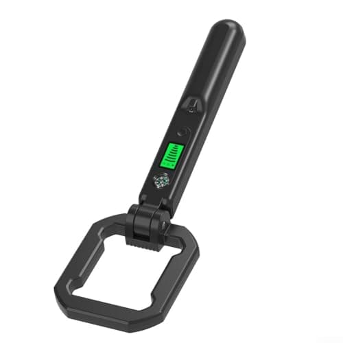 Image of Handheld Metal Detector, 360 Degree For Scanner, Foldable Gold Nugget Finder with LCD Display, Security Contraband Detector for Treasure Hunting, Beach Combing, Black