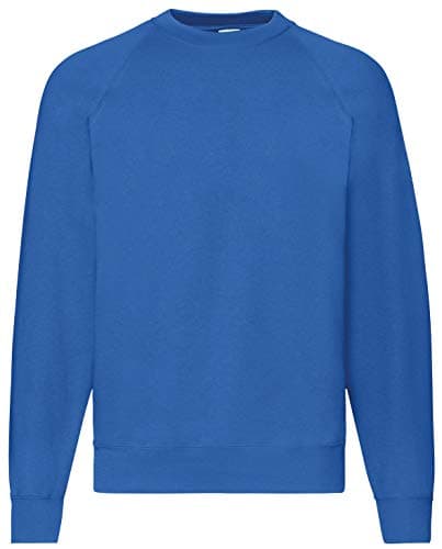 Image of Fruit of the Loom Raglan Classic Mens Sweatshirt - Blue - XXL