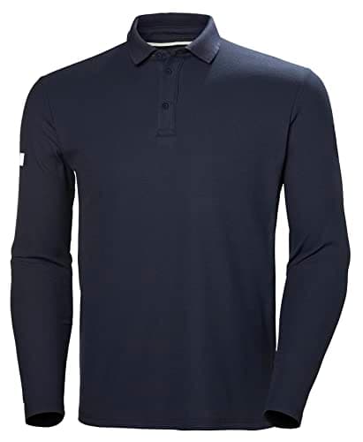 Image of Helly Hansen Men's Crewline Ls Polo, Navy, M