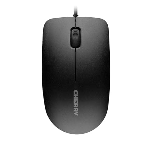 Image of CHERRY MC 1000, Wired Office Mouse, Optical Sensor (1,200 dpi), 3 Buttons, Symmetrical Design for Left and Right-Handers, GS Certification, Black
