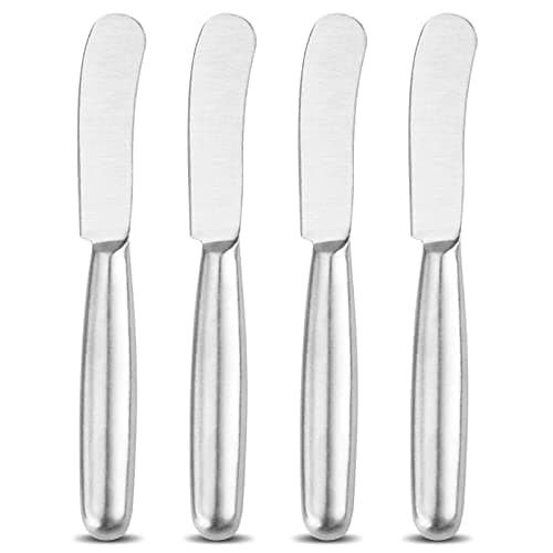 Image of VANRA Butter Knife Set 4PCS Spreader Knife Set Stainless Steel Cheese Knives Set for Jams and Cream 8.4-inch