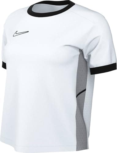 Image of NIKE FZ9756-100 W NK DF ACD25 SS TOP Sweatshirt Women's WHITE/BLACK/WOLF GREY/BLACK Size XS