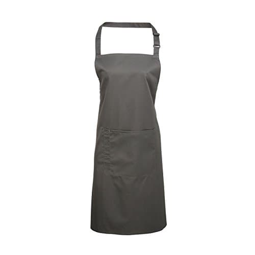 Image of Premier Unisex Colours Bib Apron with Pocket Dark Grey