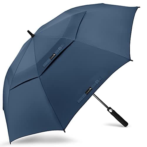 Image of ZOMAKE Golf Umbrella Windproof and Rainproof 54in, Large Umbrella Windproof Strong, Big Golfing Brolly Unbreakable Double Canopy for Men Women (Navy Blue)