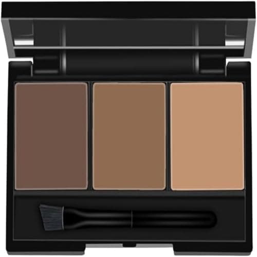 Image of Eyebrow Powder Kit for Women - 3-Color Brow Palette with Dark & Light Brown Shades | Waterproof, Long-Lasting Formula for Natural-Looking Eyebrows - Easy to use (01)