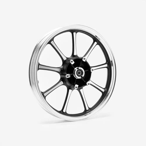 Image of Front Silver/Black Wheel 18 x 2.15inch compatible with Lexmoto Michigan 125 Euro 5 ZS125-79-E5