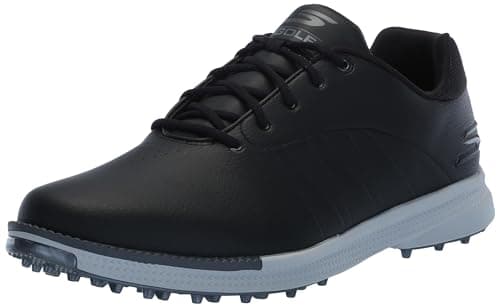 Image of Skechers Mens Tempo Gf Golf Shoe, Black Grey, 11 UK