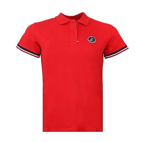 Image of Peak Mountain Women's Short Sleeve Polo Shirt ABECA, Red, XL