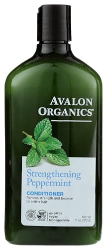Image of Avalon Organics - Peppermint Strengthing Conditioner - 312g - Invigorating Peppermint Scent - Strengthens & Nourishes Hair - Suitable for All Hair Types