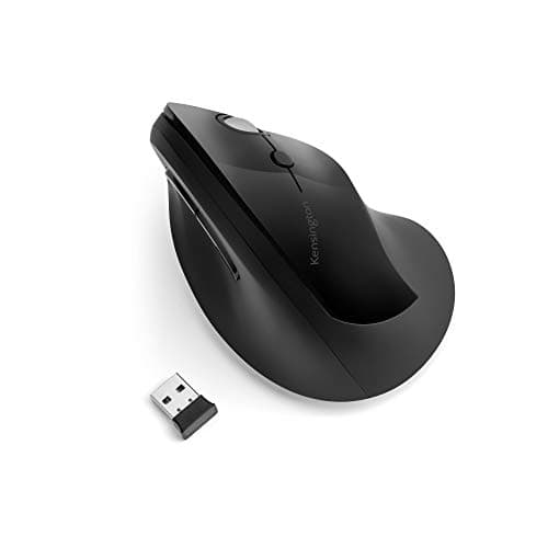 Image of Kensington Wireless Mouse - Pro Fit Ergonomic Vertical 2.4GH Wireless Mouse with Scroll Wheel and 4 Buttons to Prevent Mouse Arm / Tennis Elbow / RSI Syndrome; Black (K75501EU)