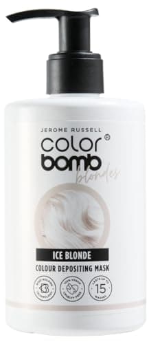 Image of Jerome Russell Colour Bomb Blondes – ICE BLONDE Colour Depositing Hair Mask – Nourishing, Semi-Permanent Colour & Shine Treatment – Vegan, Cruelty-Free, 300 ml