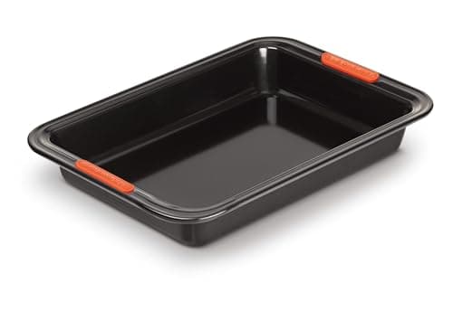 Image of Le Creuset Non-Stick Carbon Steel Bakeware Rectangular Cake Tin, 33 cm, Black, 46079330010000