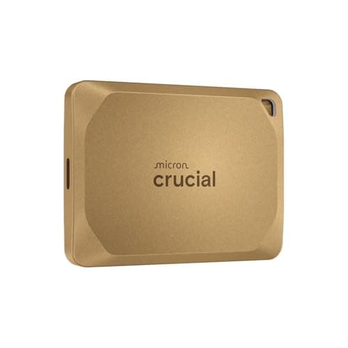 Image of Crucial X10 Pro 2TB Portable External SSD, Up to 2100MB/s Read and 2000MB/s Write, External Solid State Drive, USB-C 3.2, PC and Mac, Dust and Water Resistance, Gold - CT2000X10PROSSD9D02