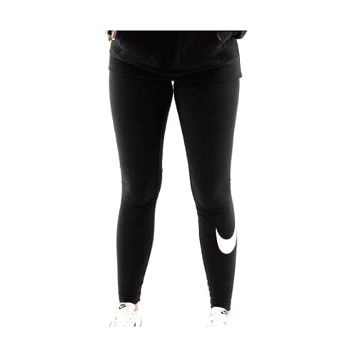 Image of Nike CZ8530-010 W NSW ESSNTL LGGNG Swoosh MR Leggings Womens Black/(White) XS